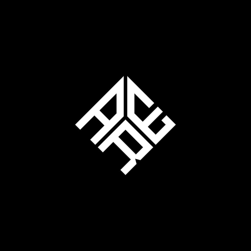 ARE letter logo design on black background. ARE creative initials letter logo concept. ARE letter design. vector