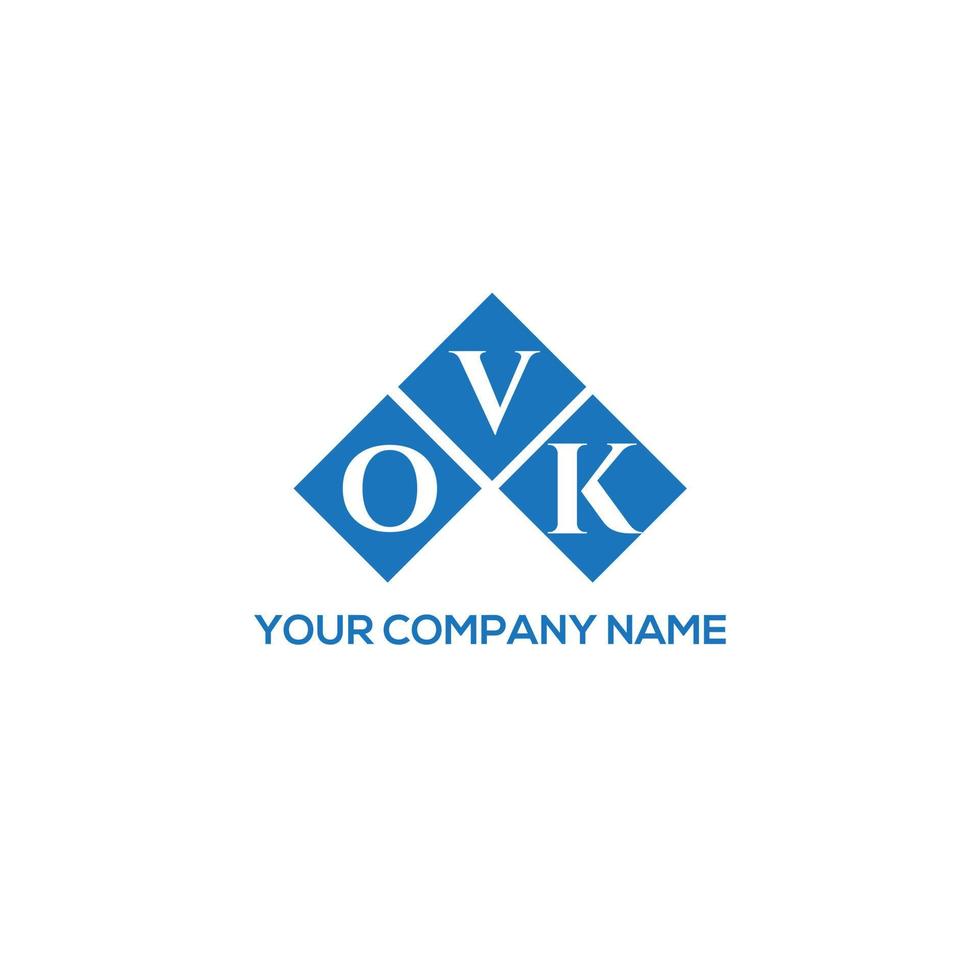 Concepto de logotipo de letra de iniciales creativas ovk. Diseño de letras ovk. diseño de logotipo de letras ovk sobre fondo blanco. Concepto de logotipo de letra de iniciales creativas ovk. diseño de letras ovk. vector