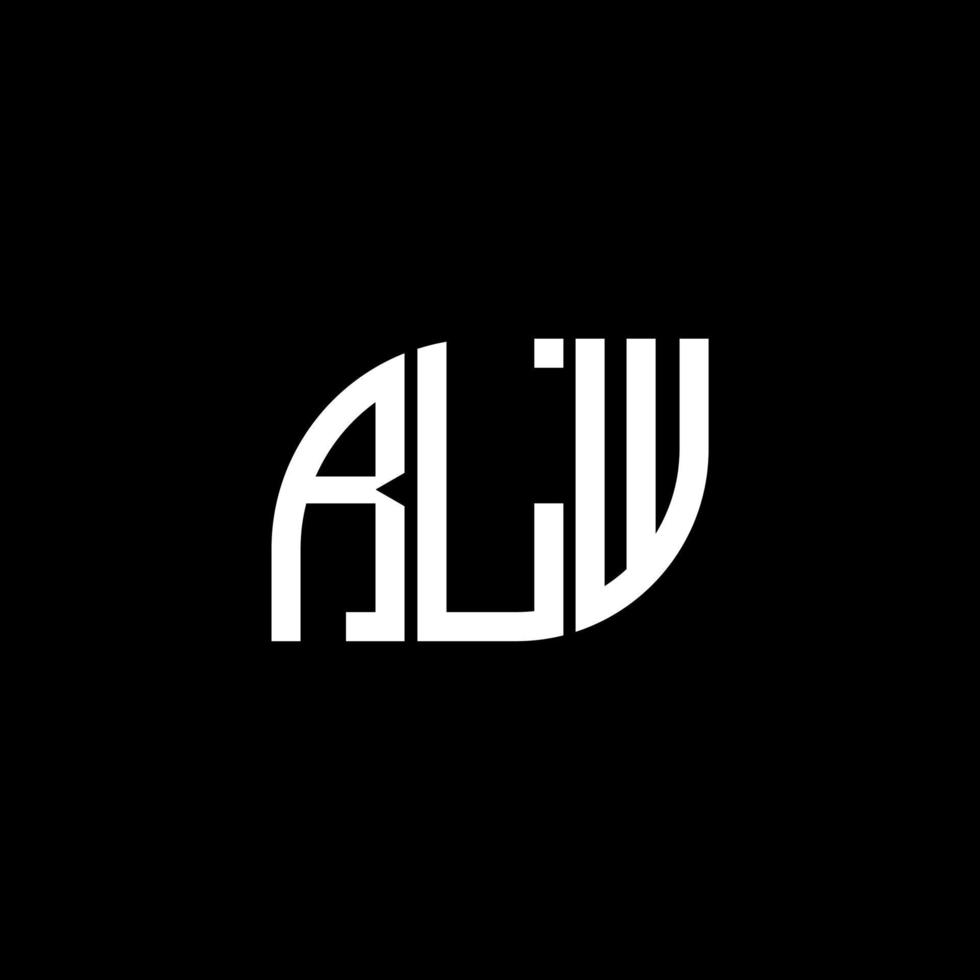 . RLW letter design.RLW letter logo design on black background. RLW creative initials letter logo concept. RLW letter design.RLW letter logo design on black background. R vector