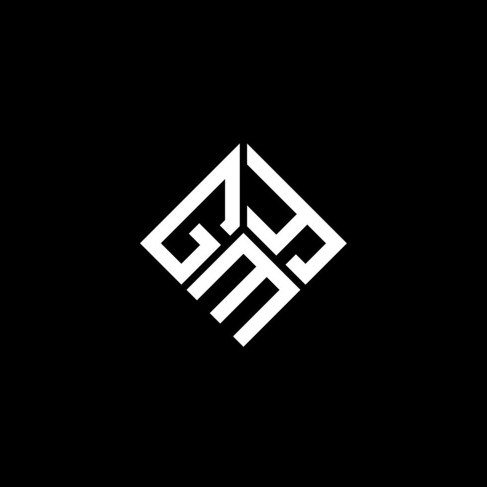 GMY letter logo design on black background. GMY creative initials letter logo concept. GMY letter design. vector