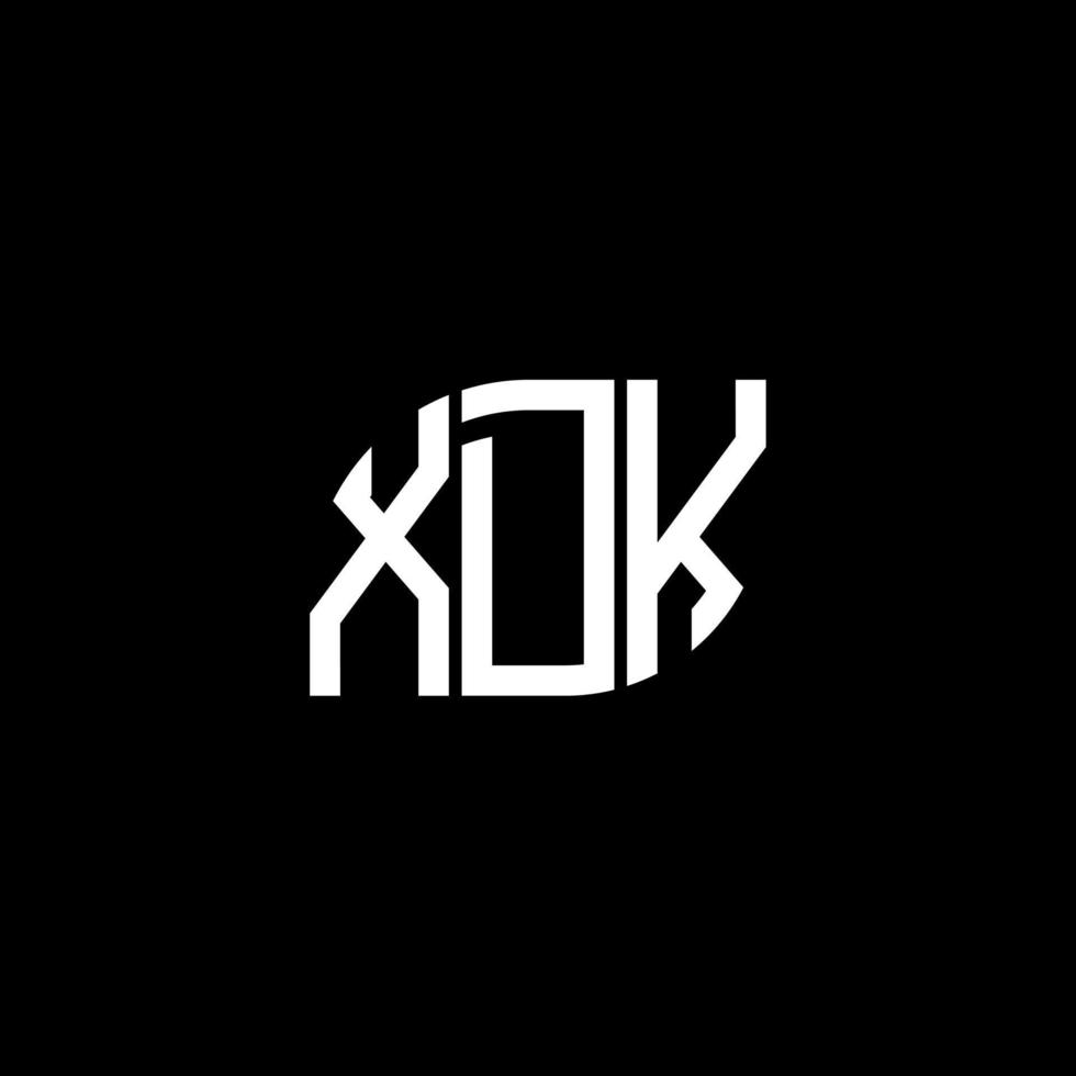 diseño de logotipo de letra xdk sobre fondo negro. concepto de logotipo de letra de iniciales creativas xdk. diseño de letras xdk. vector