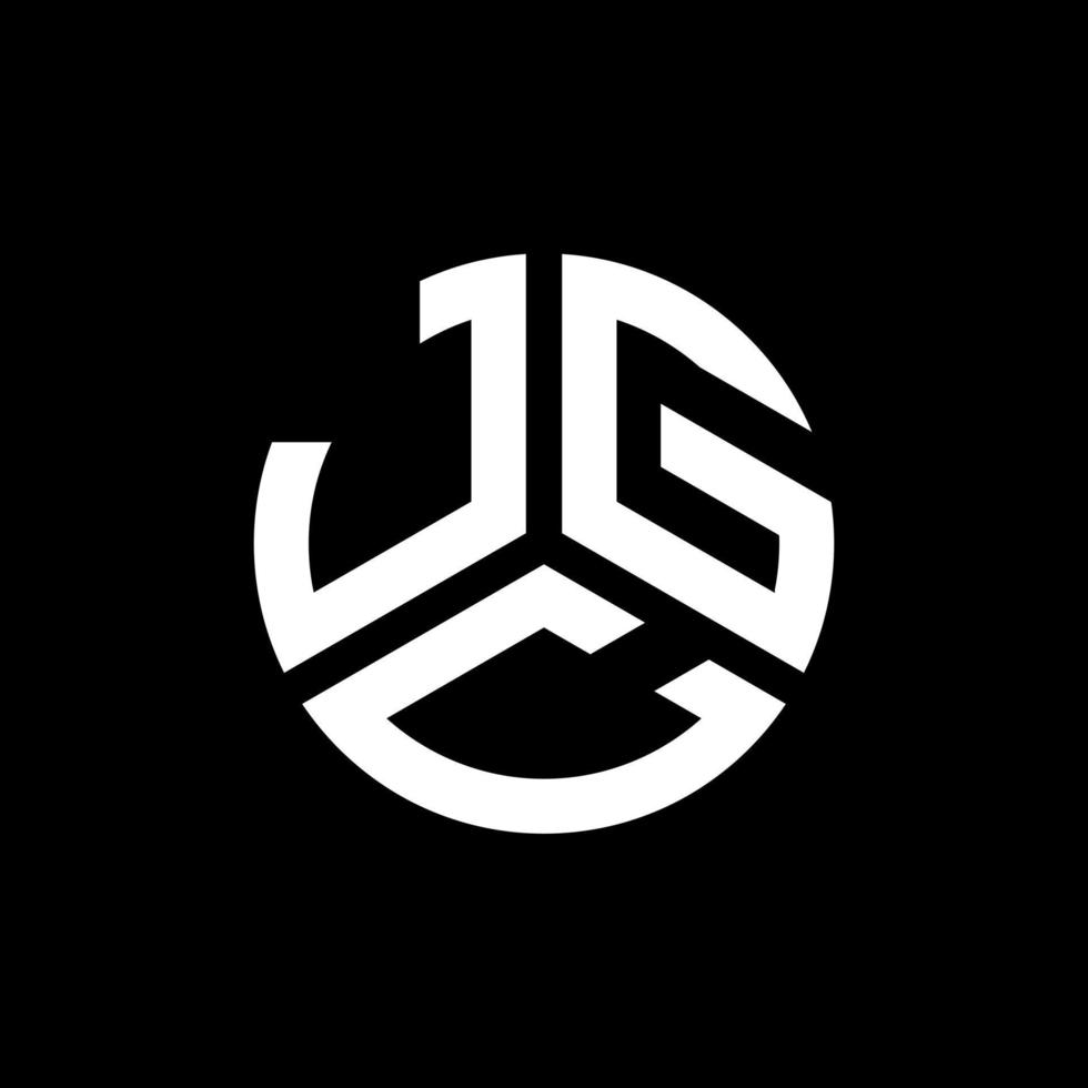 diseño de logotipo de letra jgc sobre fondo negro. concepto de logotipo de letra de iniciales creativas jgc. diseño de letras jgc. vector