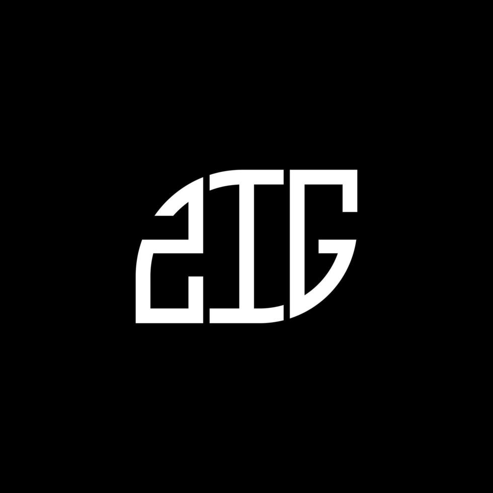 diseño de logotipo de letra zig sobre fondo negro. concepto de logotipo de letra inicial creativa zig. diseño de letras en zig. vector