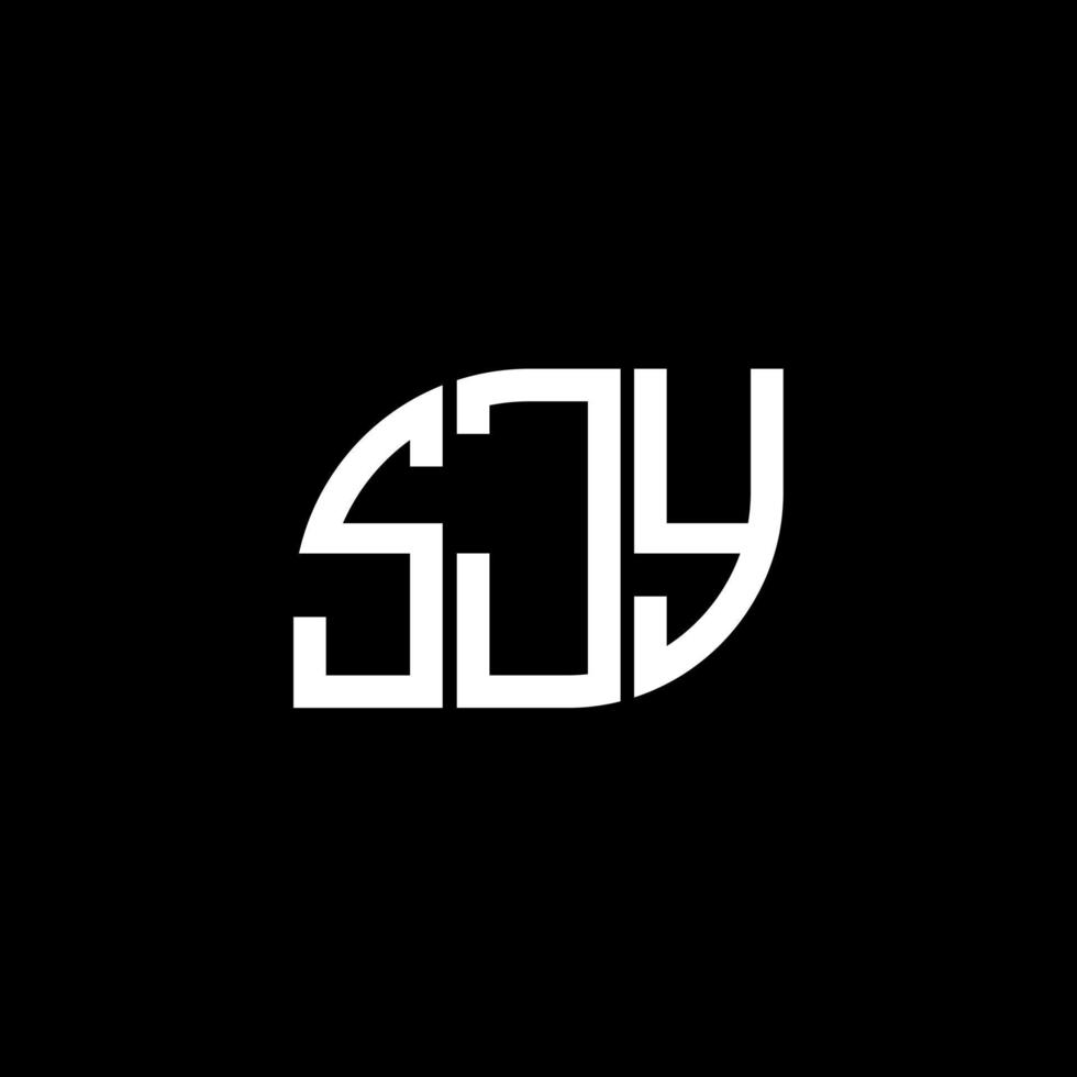 diseño del logotipo de la letra sjy sobre fondo negro. concepto de logotipo de letra de iniciales creativas sjy. diseño de letras sjy. vector