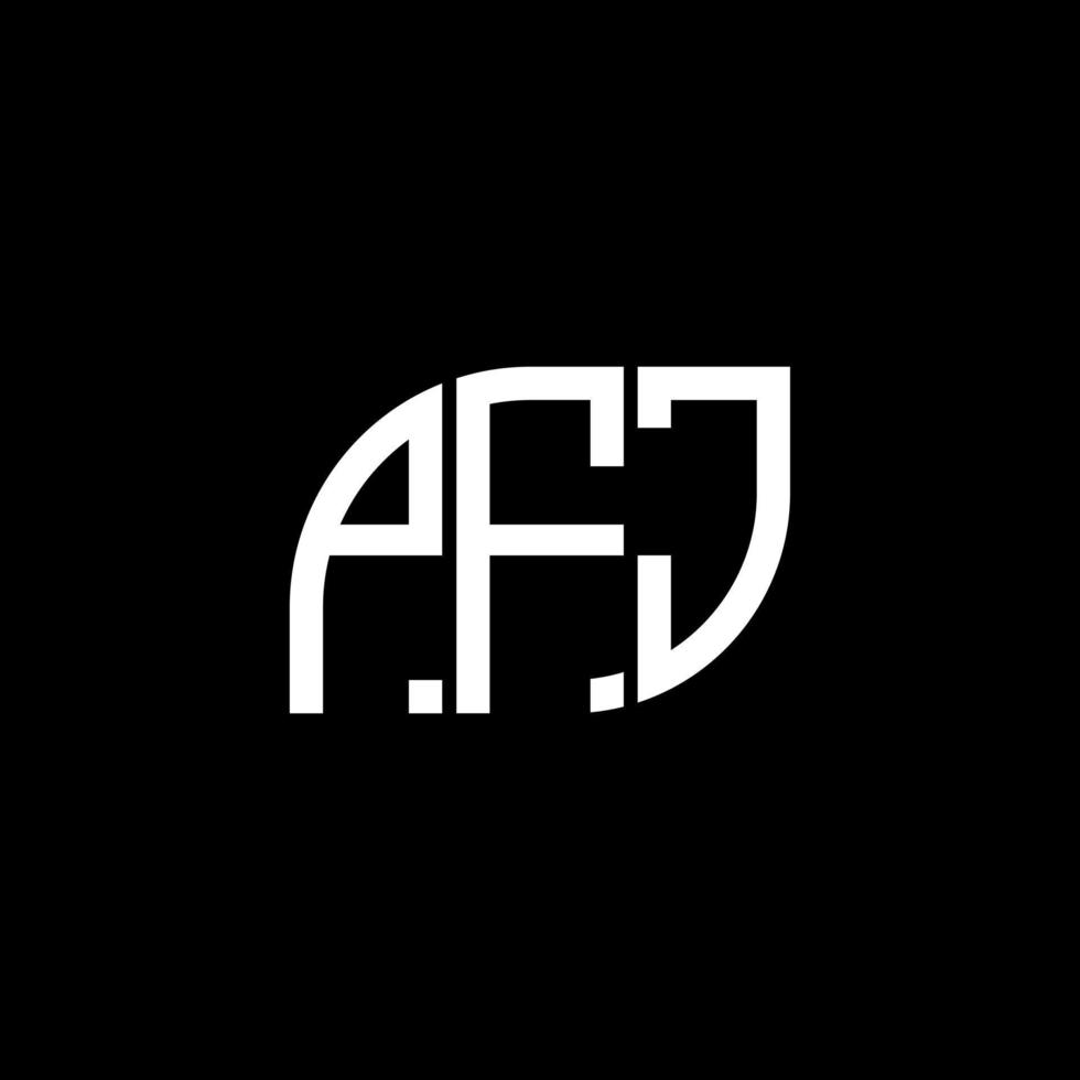 diseño de logotipo de letra pfj sobre fondo negro.concepto de logotipo de letra inicial creativa pfj.diseño de letra vectorial pfj. vector