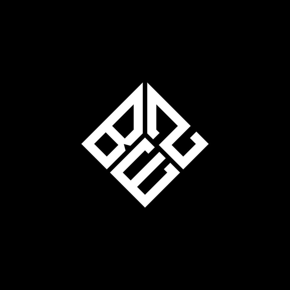 BEZ letter logo design on black background. BEZ creative initials letter logo concept. BEZ letter design. vector