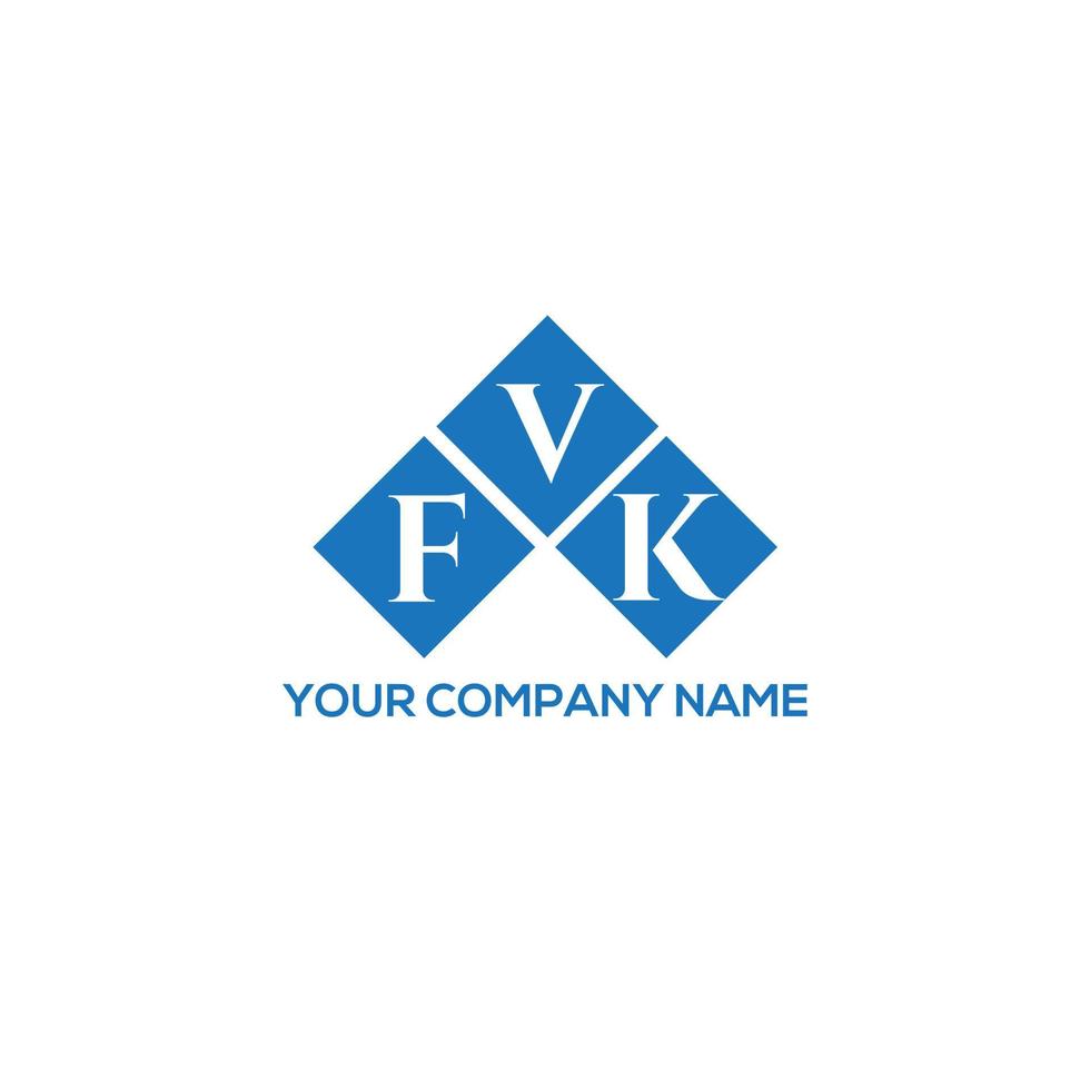 FVK letter logo design on white background. FVK creative initials letter logo concept. FVK letter design. vector