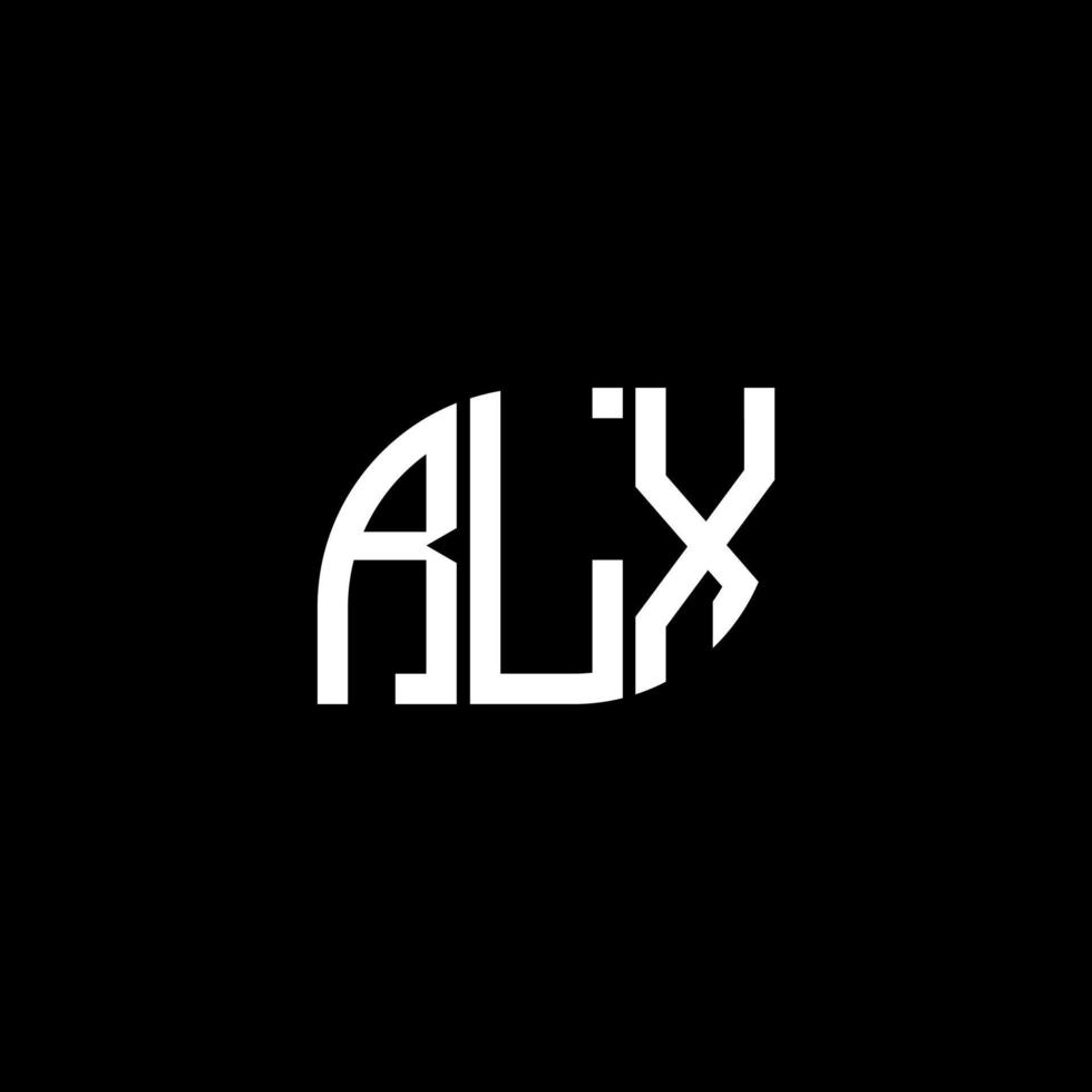 RLX letter logo design on black background. RLX creative initials letter logo concept. RLX letter design. vector
