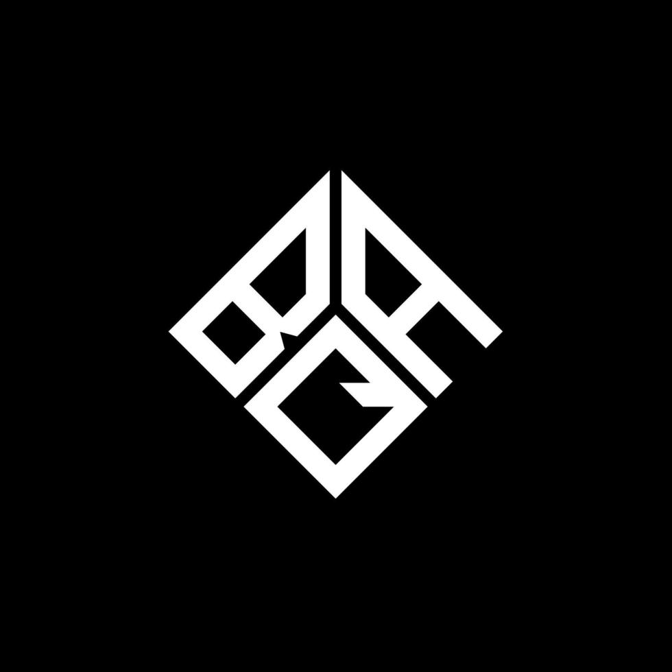 diseño de logotipo de letra bqa sobre fondo negro. concepto de logotipo de letra de iniciales creativas bqa. diseño de letras bqa. vector