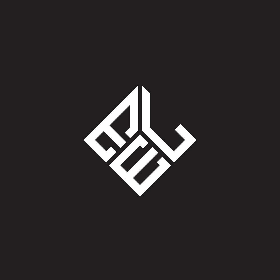 EEL letter logo design on black background. EEL creative initials letter logo concept. EEL letter design. vector