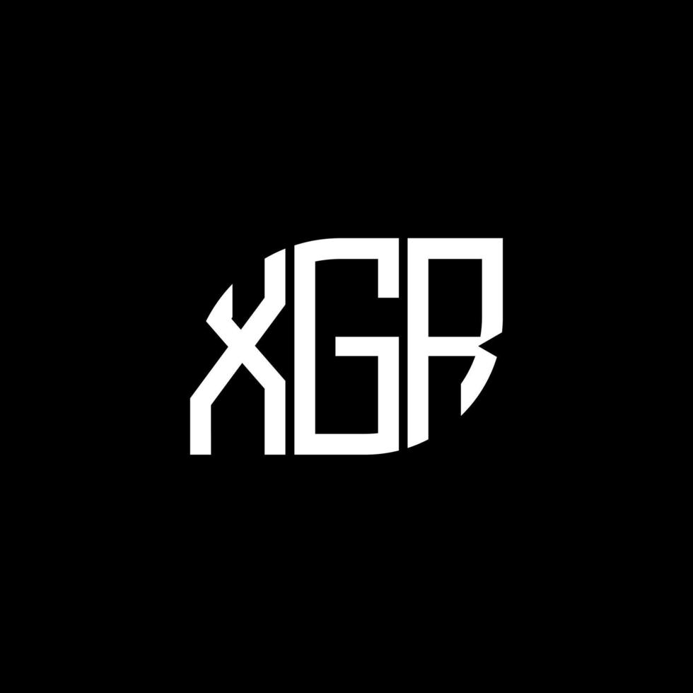 XGR letter logo design on black background. XGR creative initials letter logo concept. XGR letter design. vector