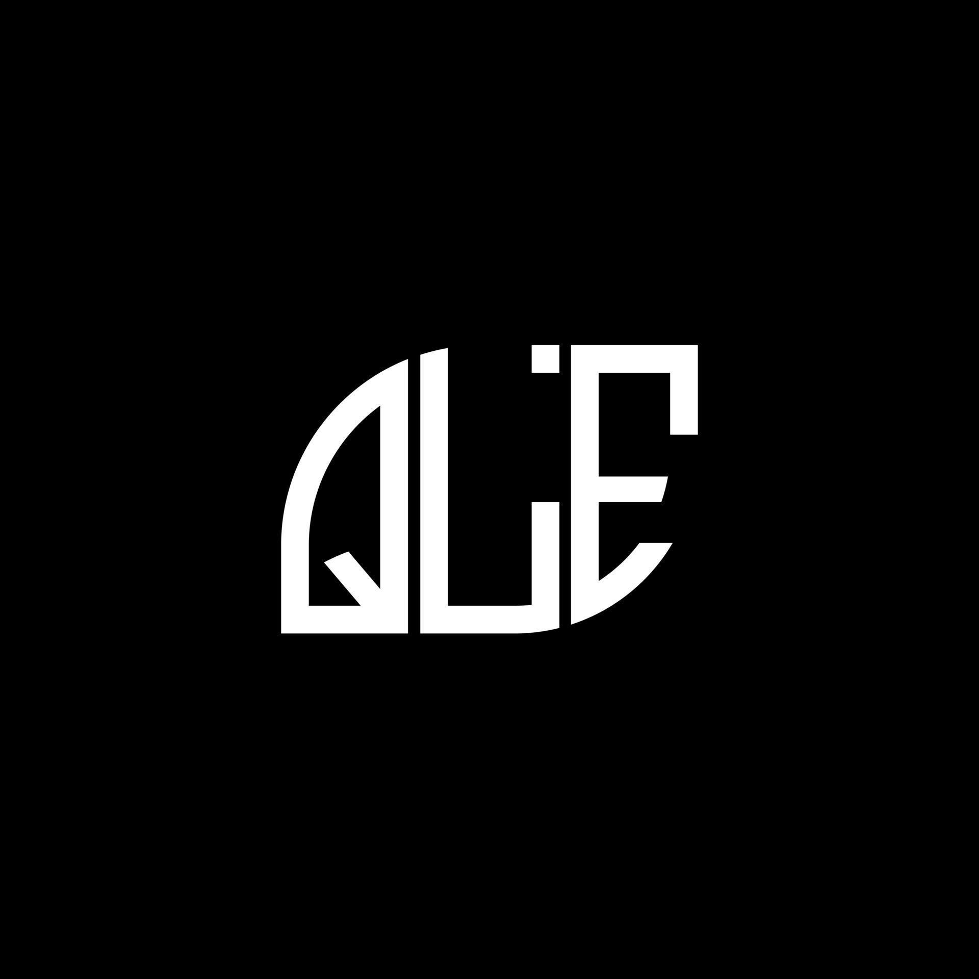 QLE letter logo design on black background.QLE creative initials letter