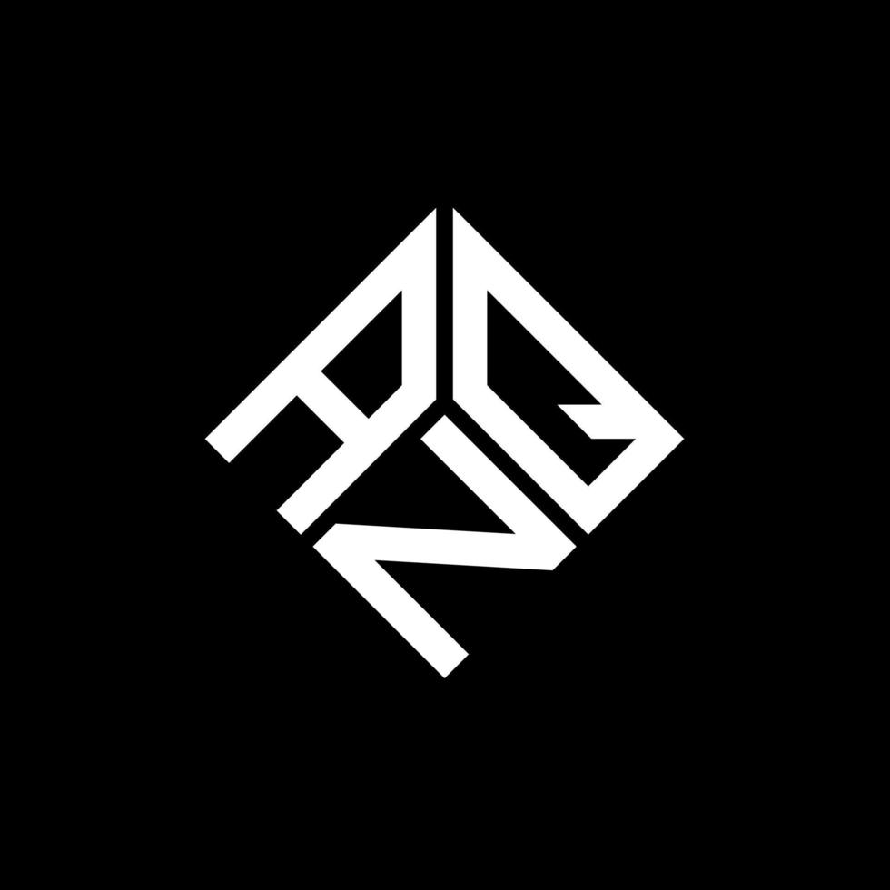 diseño de logotipo de letra anq sobre fondo negro. anq concepto de logotipo de letra de iniciales creativas. diseño de letras anq. vector