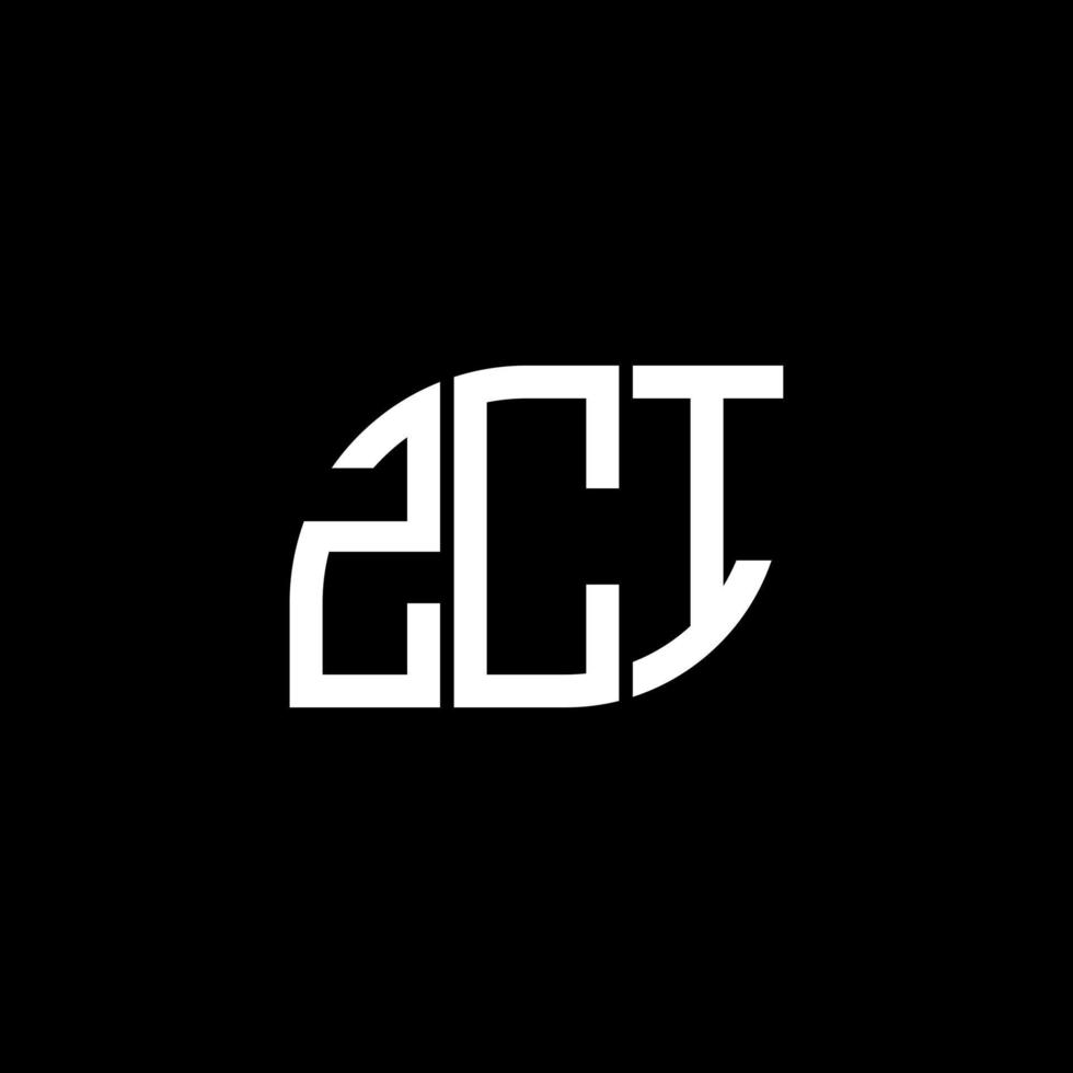 . concepto de logotipo de letra inicial creativa zci. diseño de letras zci. diseño de logotipo de letras zci sobre fondo negro. concepto de logotipo de letra inicial creativa zci. diseño de letras zci. vector