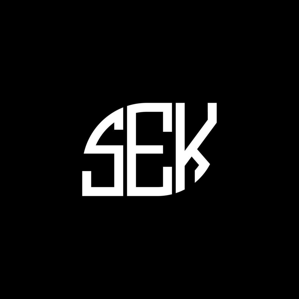 sek letter design.sek letter logo design sobre fondo negro. sek creative iniciales carta logo concepto. sek letter design.sek letter logo design sobre fondo negro. s vector