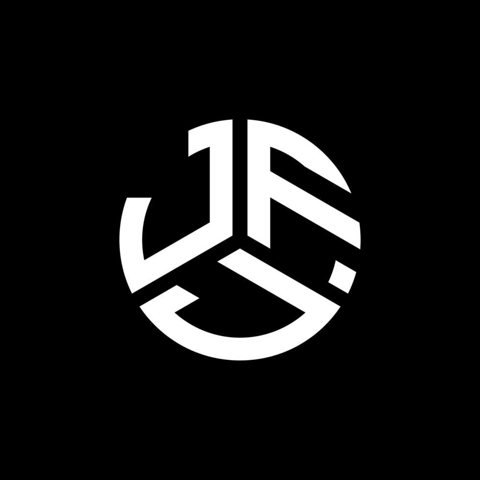 diseño del logotipo de la letra jfj sobre fondo negro. concepto de logotipo de letra de iniciales creativas jfj. diseño de letras jfj. vector