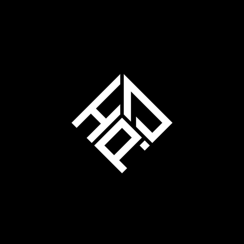 HPD letter logo design on black background. HPD creative initials letter logo concept. HPD letter design. vector