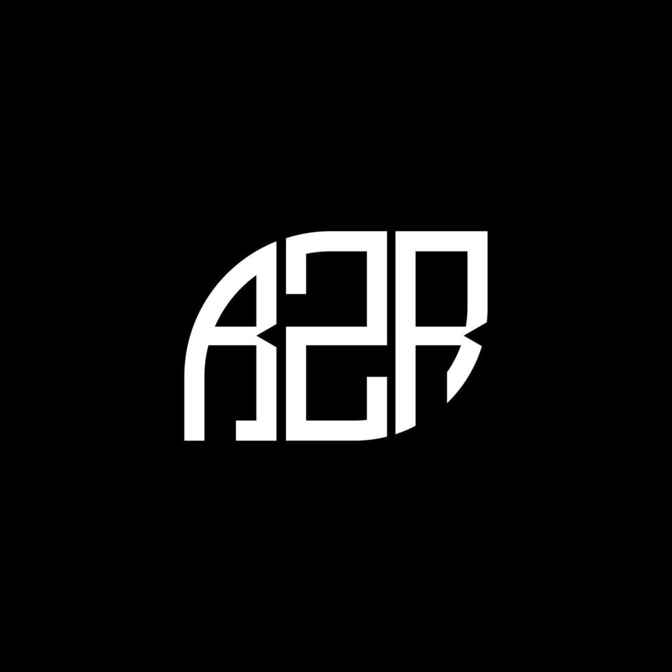 . RZR letter design.RZR letter logo design on black background. RZR creative initials letter logo concept. RZR letter design.RZR letter logo design on black background. R vector