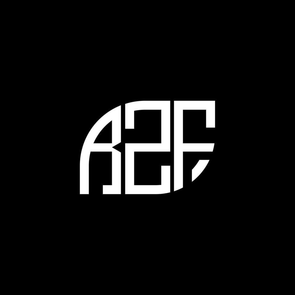 RZF letter design.RZF letter logo design on black background. RZF creative initials letter logo concept. RZF letter design.RZF letter logo design on black background. R vector
