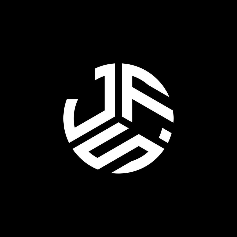 diseño del logotipo de la letra jfs sobre fondo negro. concepto de logotipo de letra de iniciales creativas jfs. diseño de letra jfs. vector