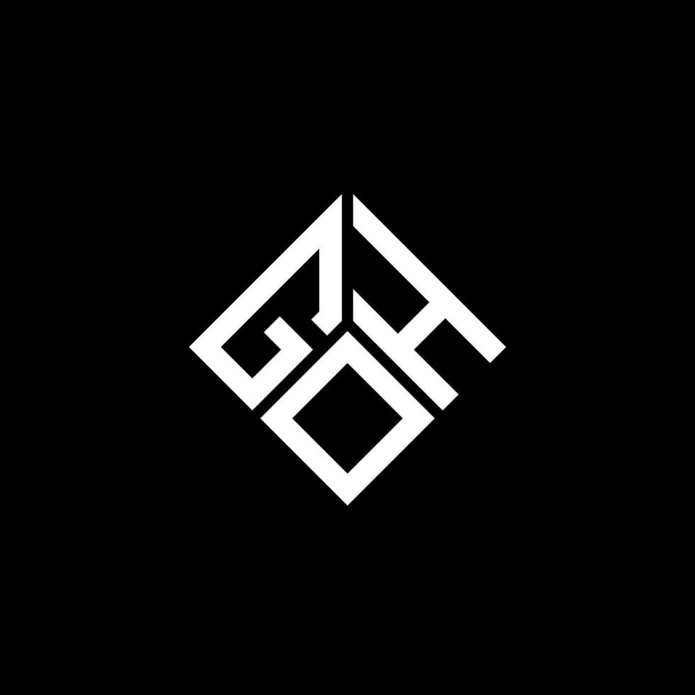 diseño de logotipo de letra goh sobre fondo negro. concepto de logotipo de letra de iniciales creativas goh. diseño de letras goh. vector