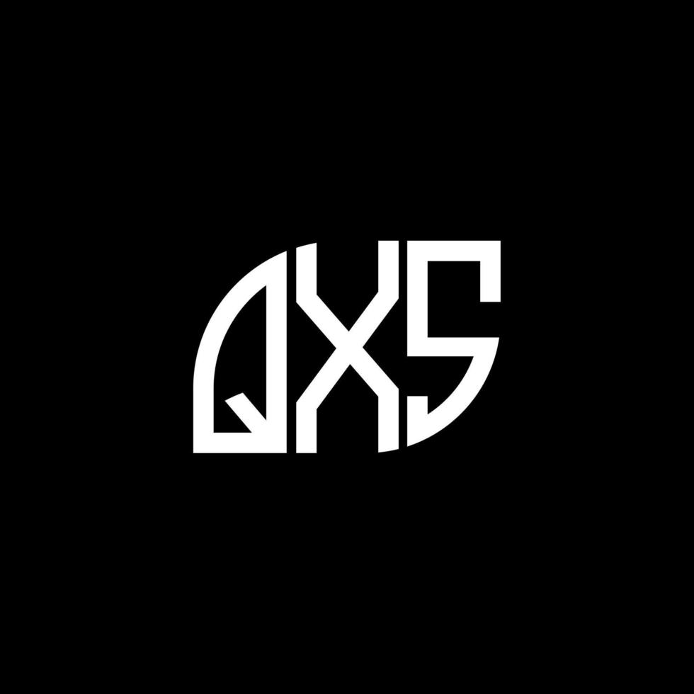 concepto de logotipo de letra inicial creativa qxs. diseño de letras qxs. diseño de logotipo de letras qxs sobre fondo negro. concepto de logotipo de letra inicial creativa qxs. diseño de letras qxs. vector