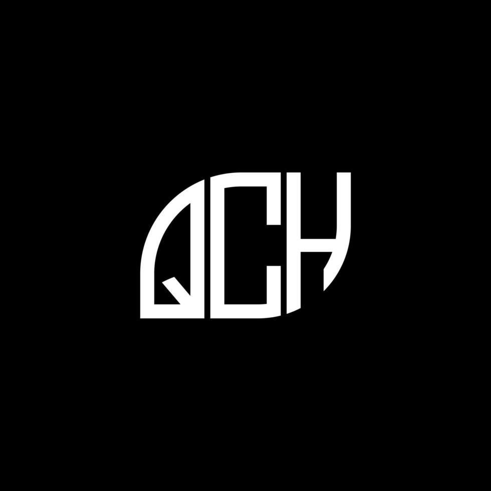 diseño de logotipo de letra qch sobre fondo negro.qch iniciales creativas concepto de logotipo de letra.diseño de letra vectorial qch. vector