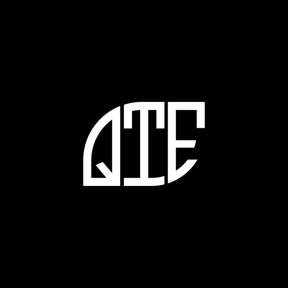 diseño de logotipo de letra qte sobre fondo negro. concepto de logotipo de letra inicial creativa qte. diseño de letra vectorial qte. vector