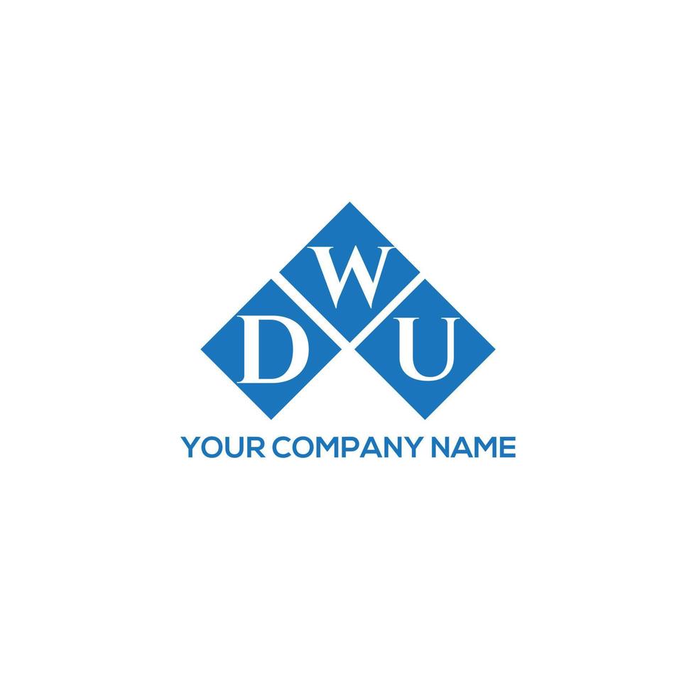 DWU letter logo design on white background.  DWU creative initials letter logo concept.  DWU letter design. vector