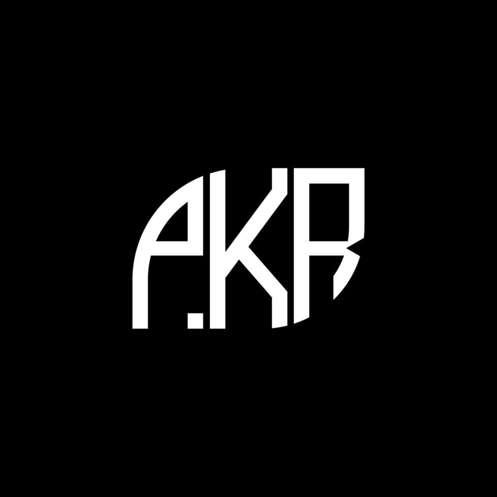 diseño de logotipo de letra pkr sobre fondo negro.concepto de logotipo de letra inicial creativa pkr.diseño de letra vectorial pkr. vector