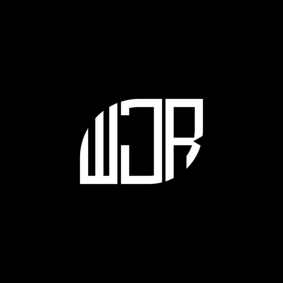 WJR letter logo design on black background. WJR creative initials letter logo concept. WJR letter design. vector