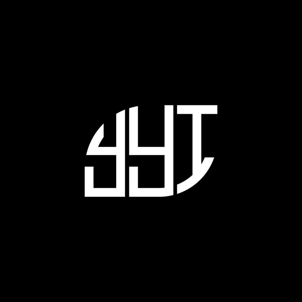 YYI letter logo design on black background. YYI creative initials letter logo concept. YYI letter design. vector