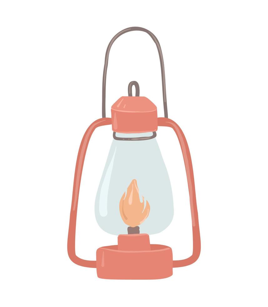 Illustration of a gas lamp. Camping lamp. vector