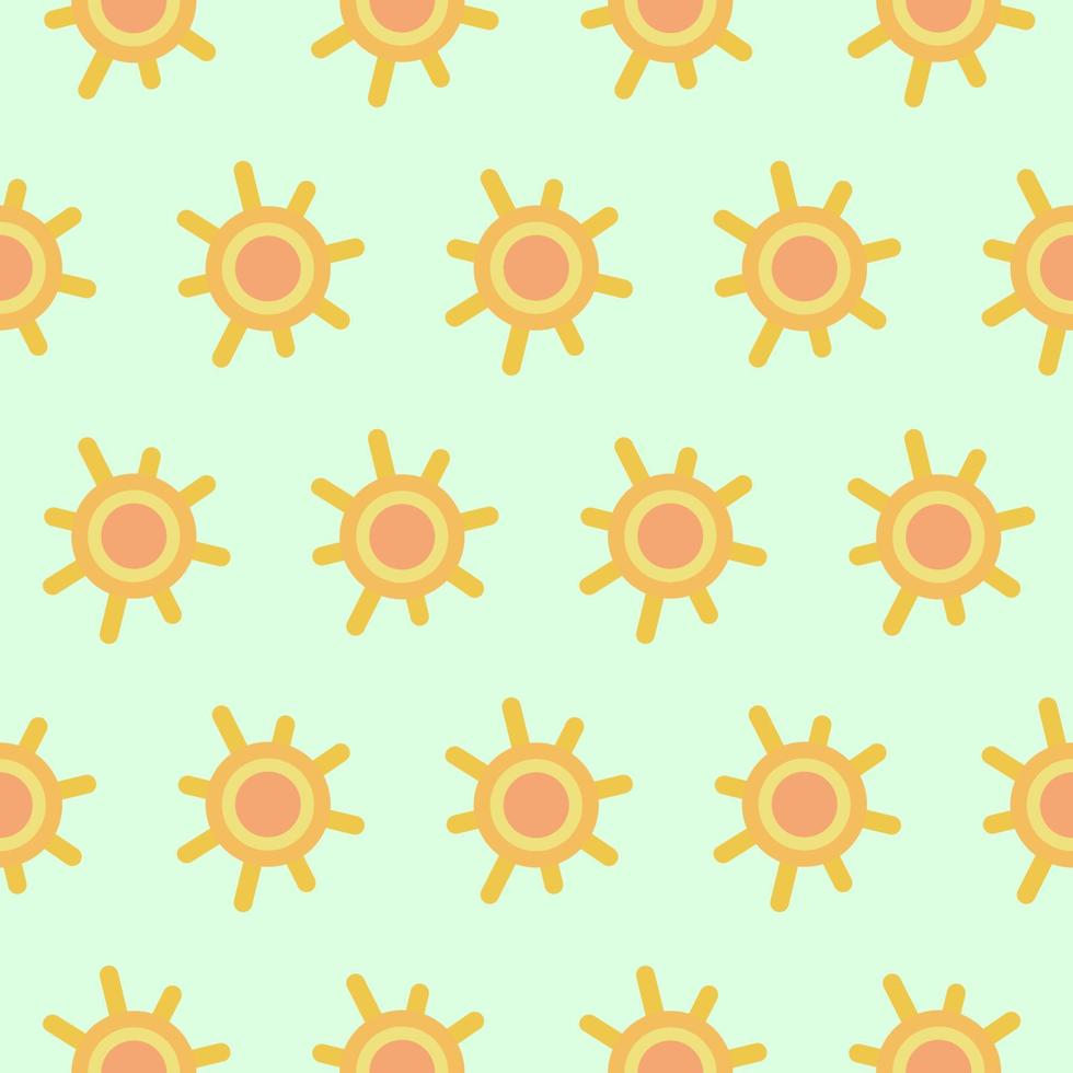 Stylized sun pattern. Hand-drawn cartoon sun on a pattern for textiles, napkins, wallpapers. vector