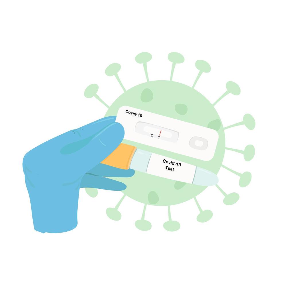 illustration Antigen test kits . Atk omicron, epidemic. vector