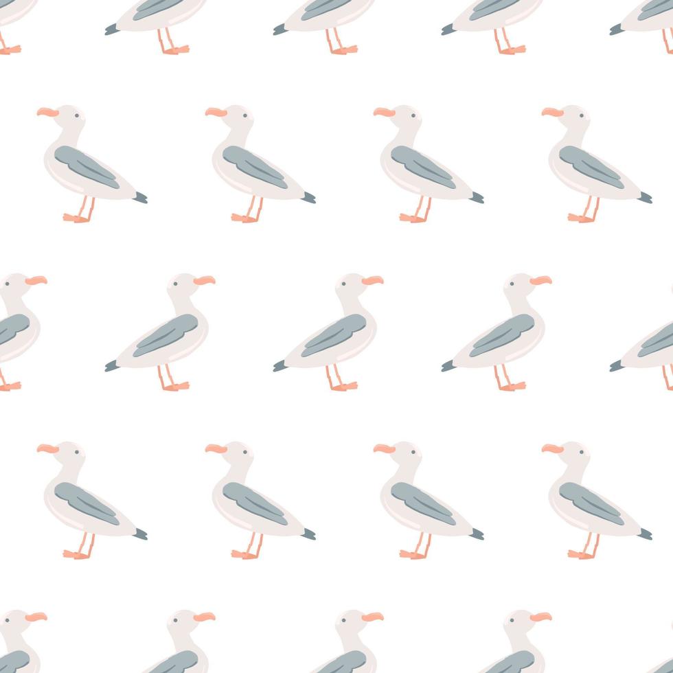 Seagull pattern. Marine theme. Pattern for textiles, fabrics, wallpapers. vector