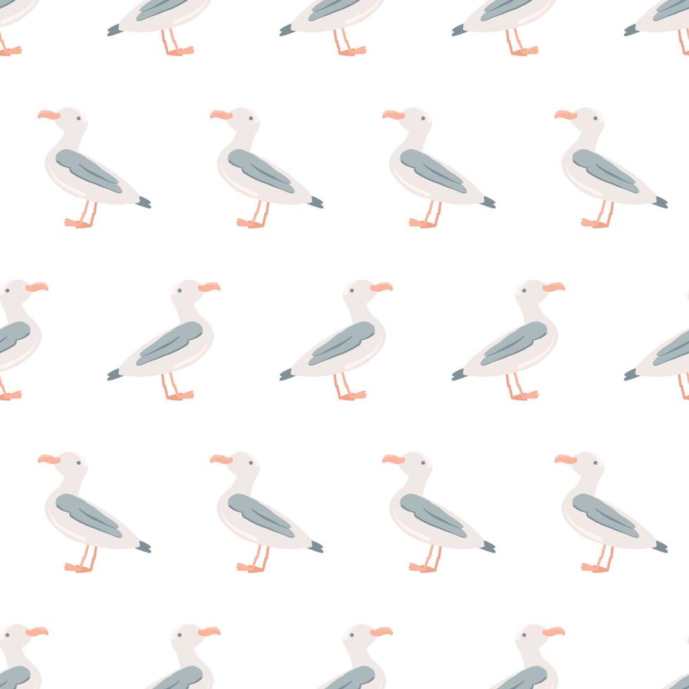 Seagull pattern. Marine theme. Pattern for textiles, fabrics, wallpapers. vector