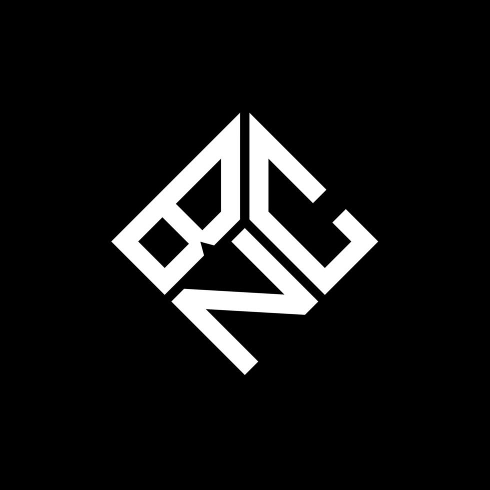 diseño de logotipo de letra bnc sobre fondo negro. concepto de logotipo de letra de iniciales creativas bnc. diseño de letras bnc. vector