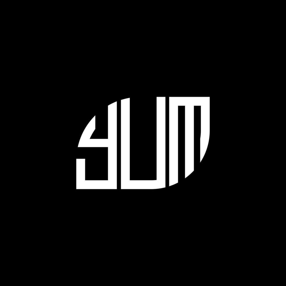 . YUM letter design.YUM letter logo design on black background. YUM creative initials letter logo concept. YUM letter design.YUM letter logo design on black background. Y vector