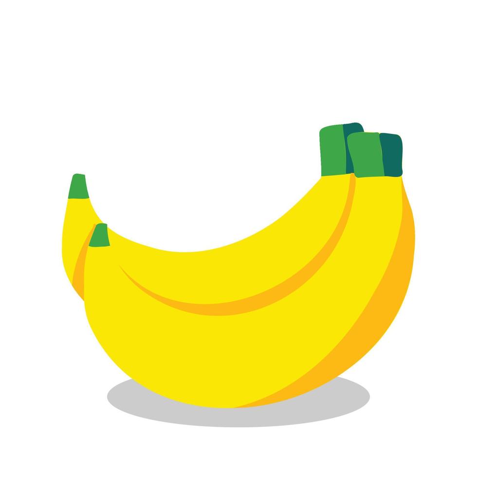 fruta fresca de plátano dibujada a mano, fruta tropical, fruta saludable vector