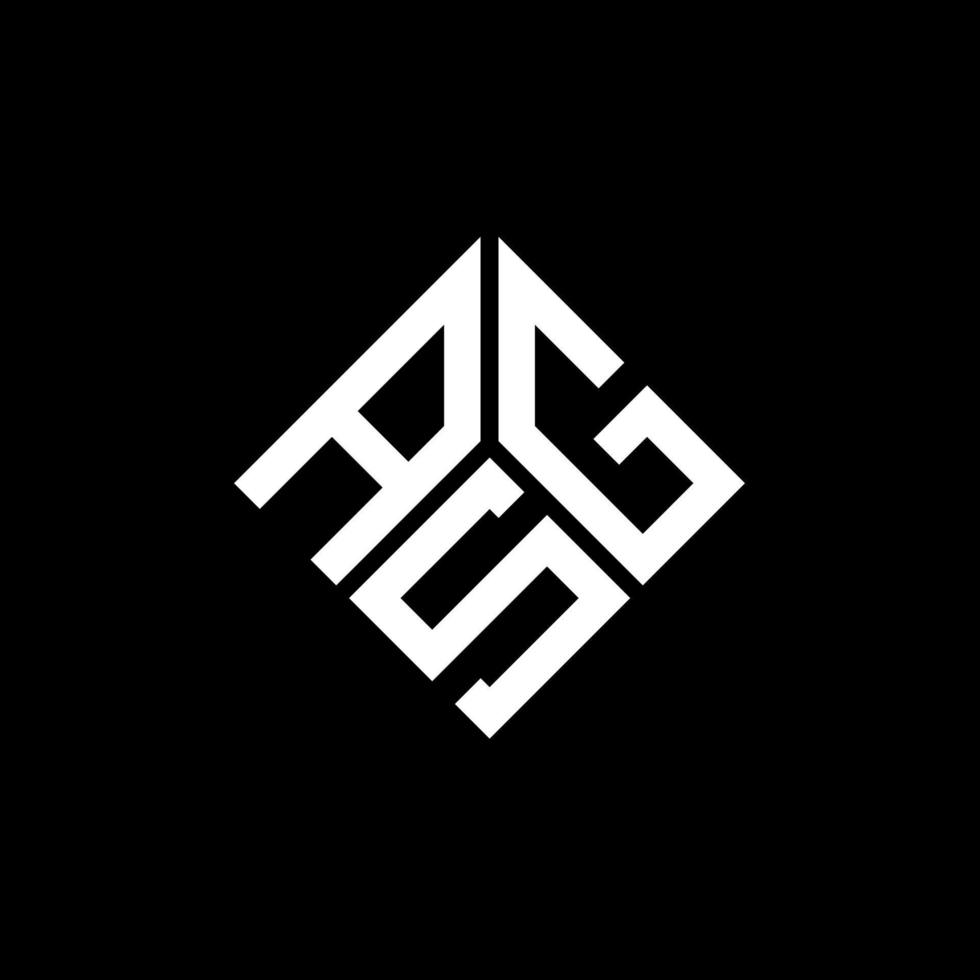 diseño de logotipo de letra asg sobre fondo negro. concepto de logotipo de letra de iniciales creativas asg. diseño de letra asg. vector