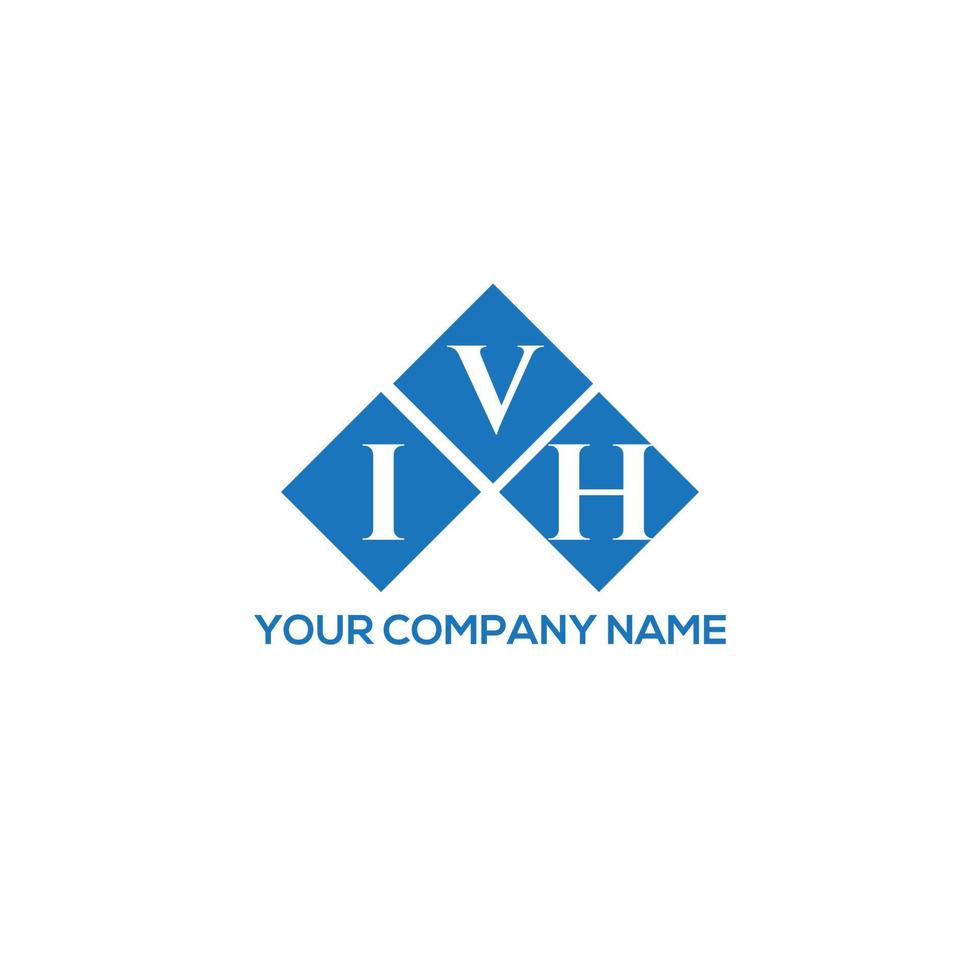 IVH letter logo design on white background. IVH creative initials letter logo concept. IVH letter design. vector
