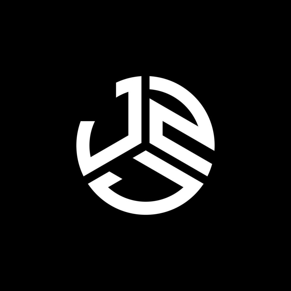 diseño de logotipo de letra jzj sobre fondo negro. jzj concepto creativo del logotipo de la letra inicial. diseño de letras jzj. vector