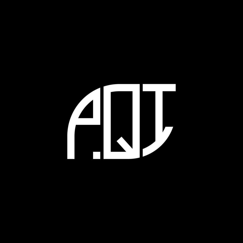 diseño de logotipo de letra pqi sobre fondo negro. concepto de logotipo de letra de iniciales creativas pqi. diseño de letras pqi. vector