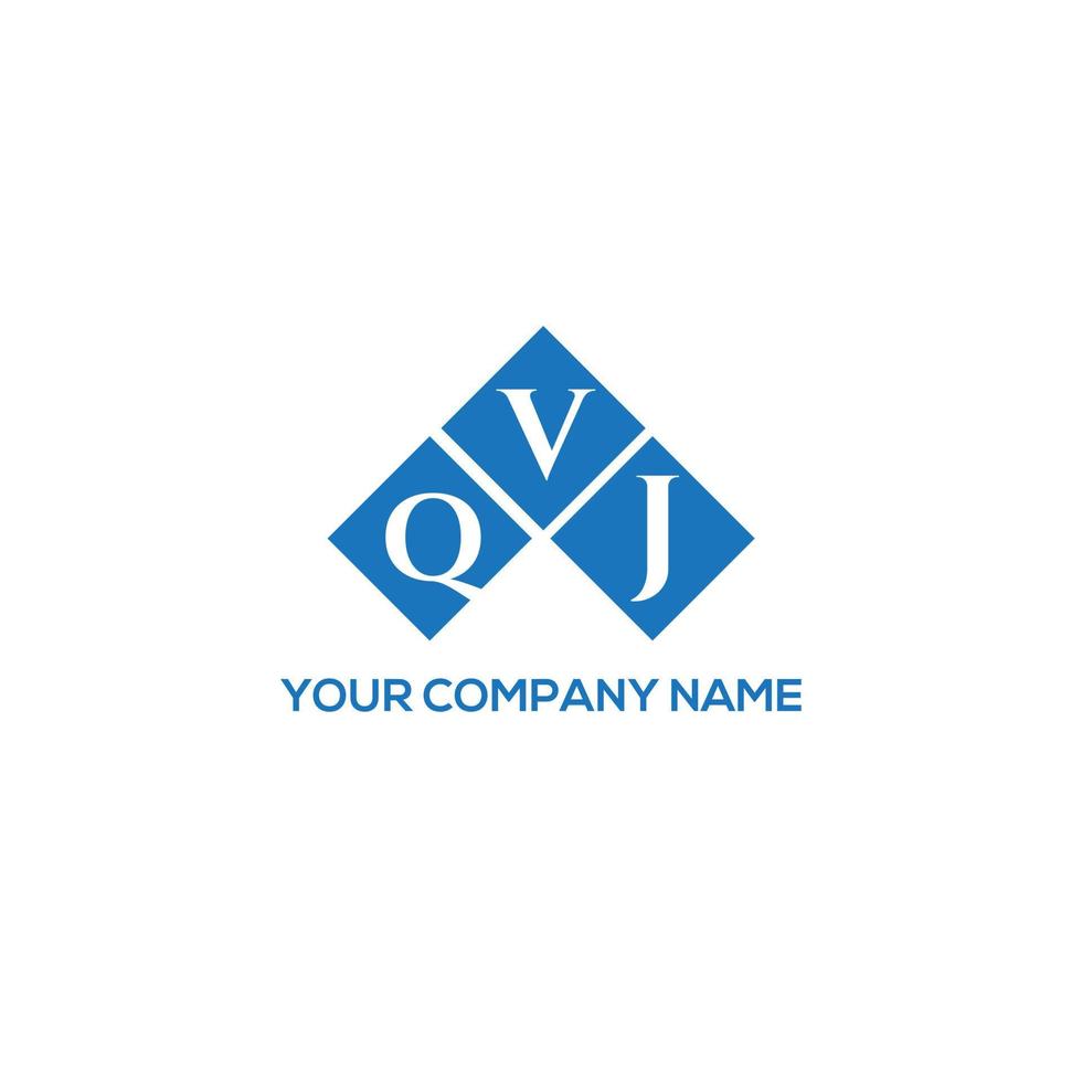 QVJ letter logo design on white background. QVJ creative initials letter logo concept. QVJ letter design. vector