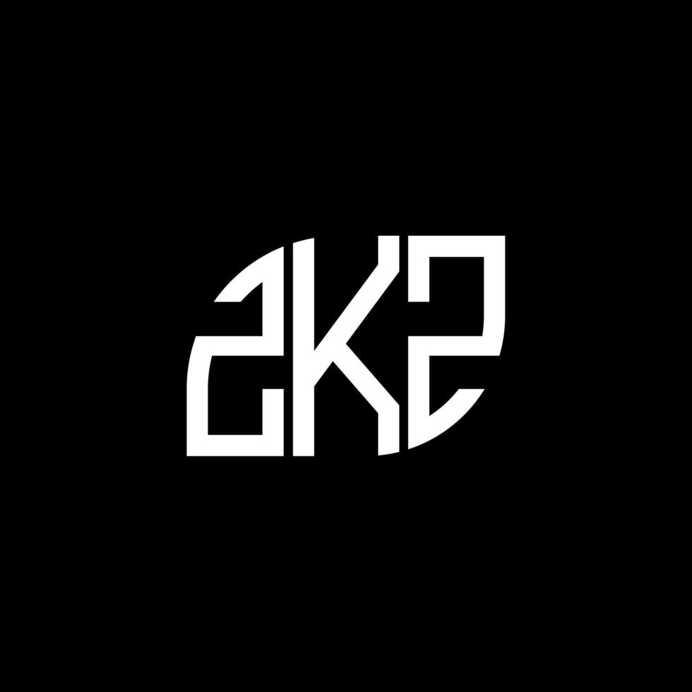 diseño de logotipo de letra zkz sobre fondo negro. concepto de logotipo de letra de iniciales creativas zkz. diseño de letras zkz. vector