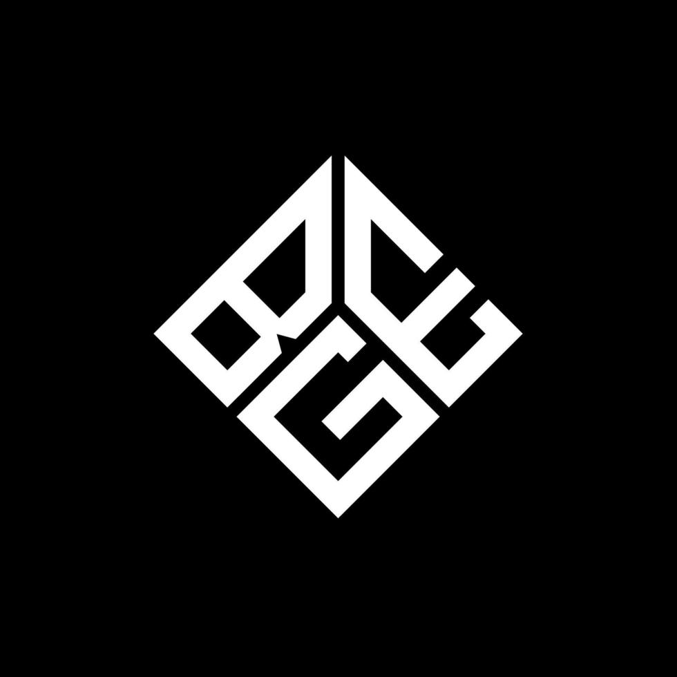 diseño de logotipo de letra bge sobre fondo negro. concepto de logotipo de letra de iniciales creativas bge. diseño de letras bge. vector