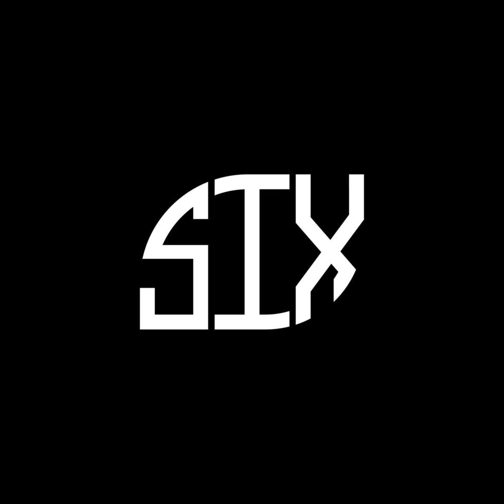 SIX letter logo design on black background. SIX creative initials letter logo concept. SIX letter design. vector