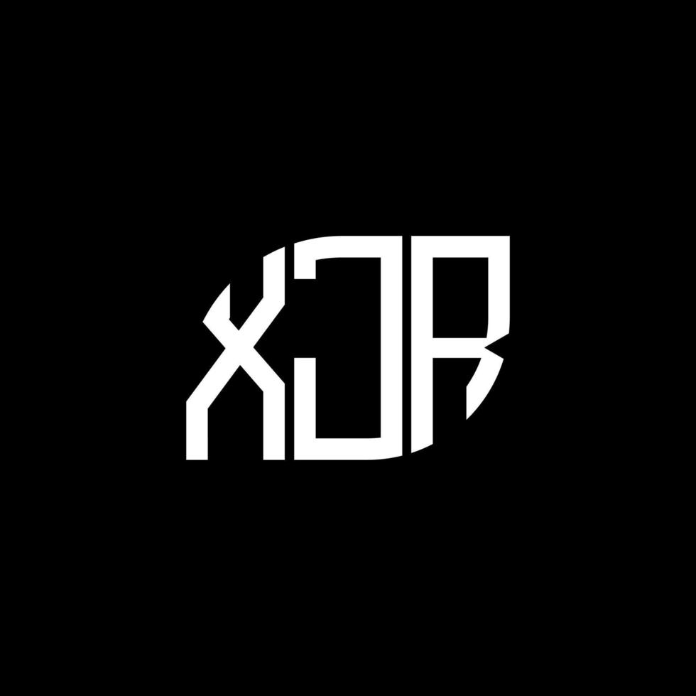 XJR letter logo design on black background. XJR creative initials letter logo concept. XJR letter design. vector