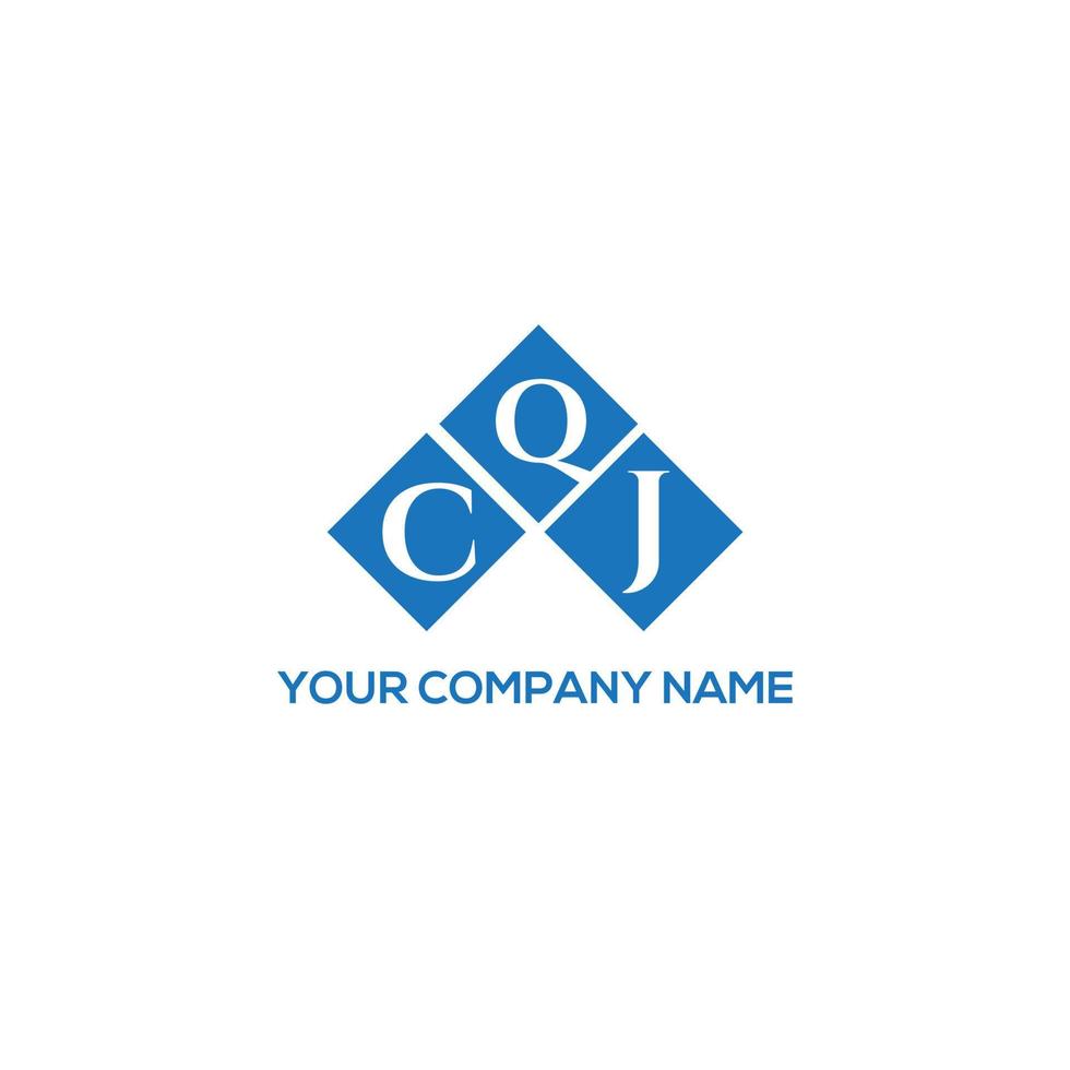 CQJ letter logo design on white background. CQJ creative initials letter logo concept. CQJ letter design. vector